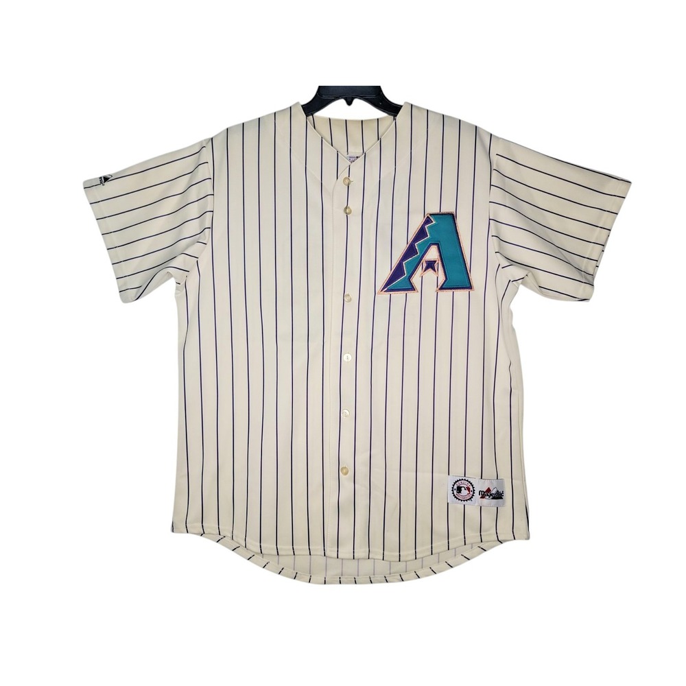 Majestic Arizona‎ Diamondbacks Mens Chad Tracy #18 Pinstripe Jersey Sewn XL